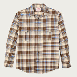 Lightweight alaskan guide shirt by Filson | Cream / blue / multi (Brown)