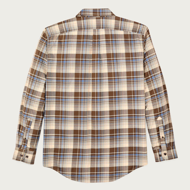 Lightweight alaskan guide shirt by Filson | Cream / blue / multi (Brown)
