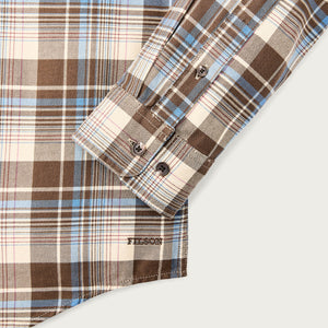Lightweight alaskan guide shirt by Filson | Cream / blue / multi (Brown)