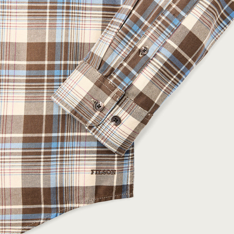 Lightweight alaskan guide shirt by Filson | Cream / blue / multi (Brown)