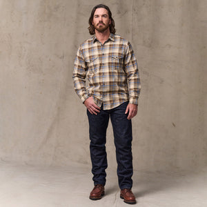 Lightweight alaskan guide shirt by Filson | Cream / blue / multi (Brown)