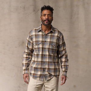 Lightweight alaskan guide shirt by Filson | Cream / blue / multi (Brown)
