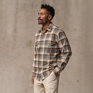 Lightweight alaskan guide shirt by Filson | Cream / blue / multi (Brown)