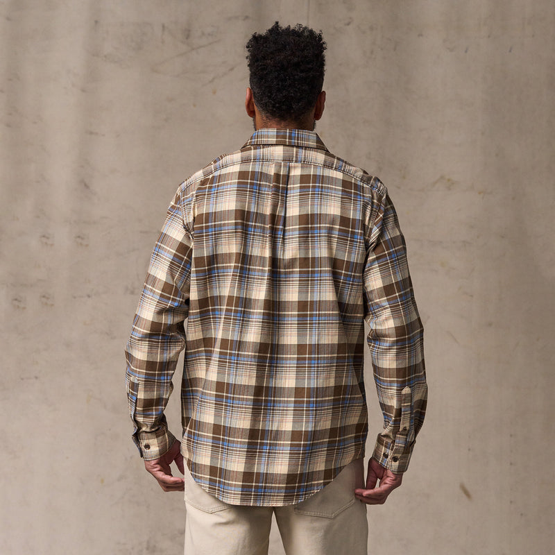 Lightweight alaskan guide shirt by Filson | Cream / blue / multi (Brown)