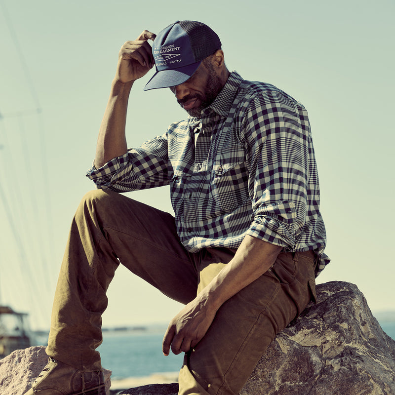 Lightweight alaskan guide shirt by Filson | Indigo multi plaid (Blue)