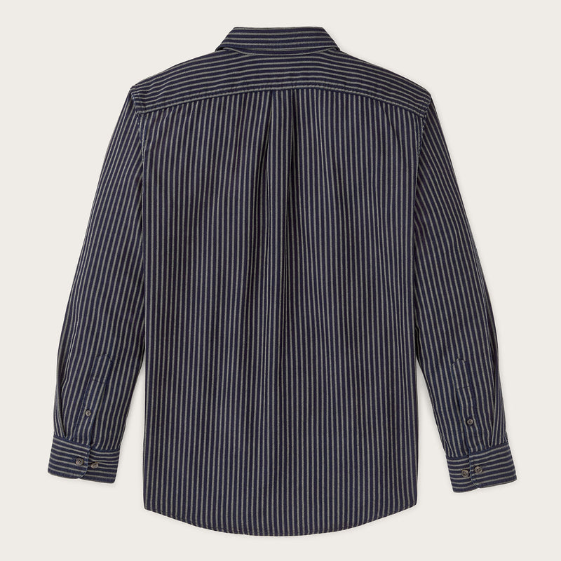 Lightweight alaskan guide shirt by Filson | Indigo / ticking str (Blue)