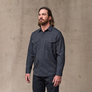 Lightweight alaskan guide shirt by Filson | Indigo / ticking str (Blue)