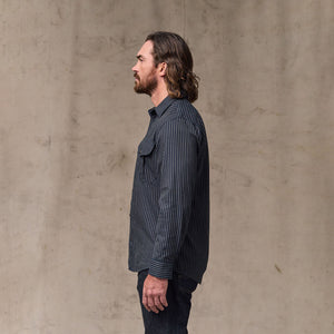 Lightweight alaskan guide shirt by Filson | Indigo / ticking str (Blue)