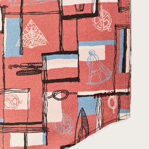 Short sleeve lightweight alaskan guide shirt by Filson | Russet / print (Pink)