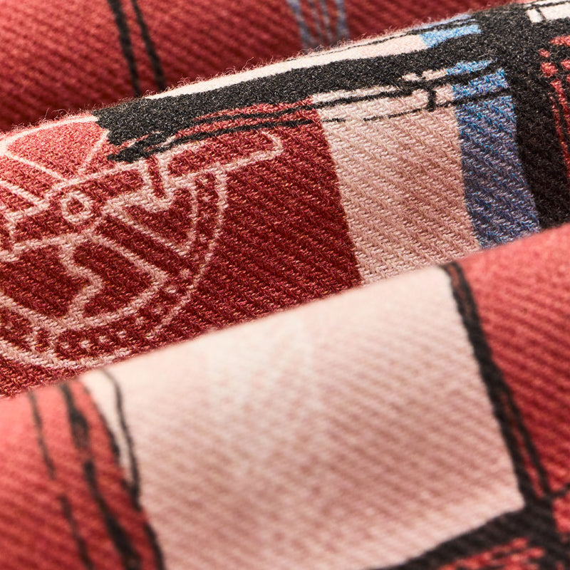 Short sleeve lightweight alaskan guide shirt by Filson | Russet / print (Pink)