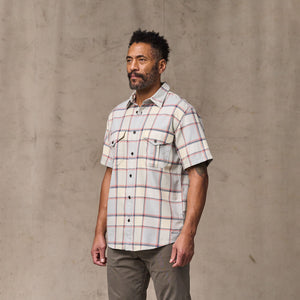 Short sleeve lightweight alaskan guide shirt by Filson | Light blue / tan pla (Multicolor)