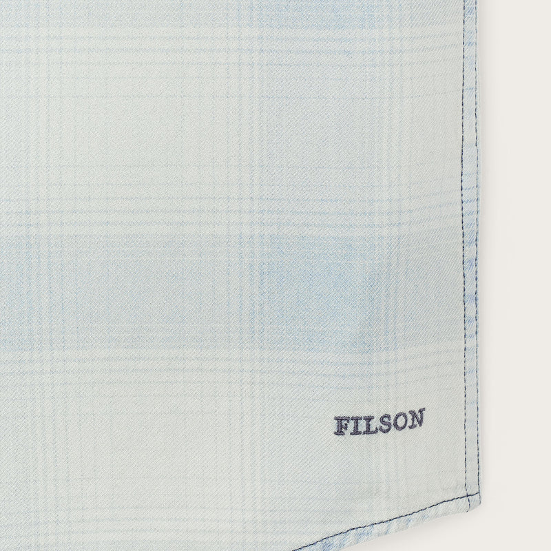 Short sleeve lightweight alaskan guide shirt by Filson | Indigo plaid (Blue)