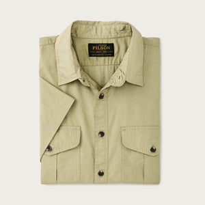 Filson's washed short sleeve feather cloth shirt by Filson | Lakebed (Beige)