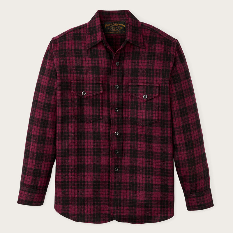 Chemise 1922 archive en laine par Filson | Deep crimson / black (Red)
