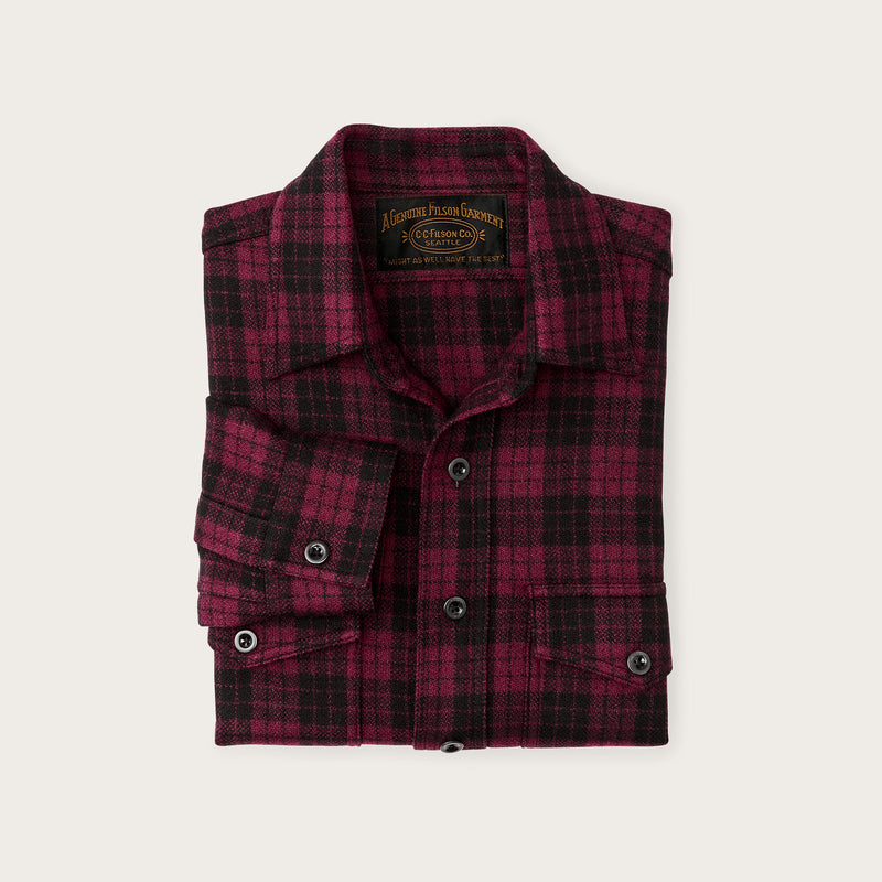 Chemise 1922 archive en laine par Filson | Deep crimson / black (Red)