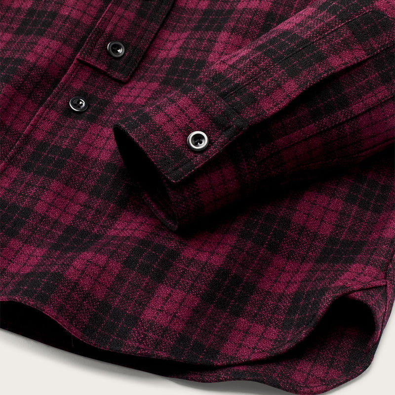 Chemise 1922 archive en laine par Filson | Deep crimson / black (Red)