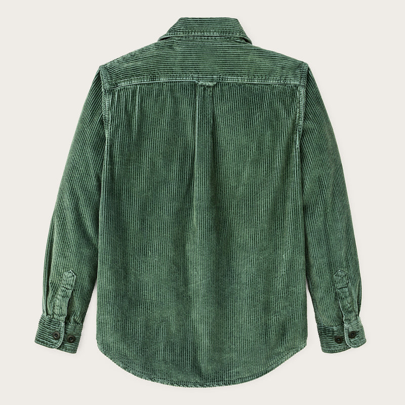 Chemise velours côtelé 6 raies by Filson | Seabed green (Green)