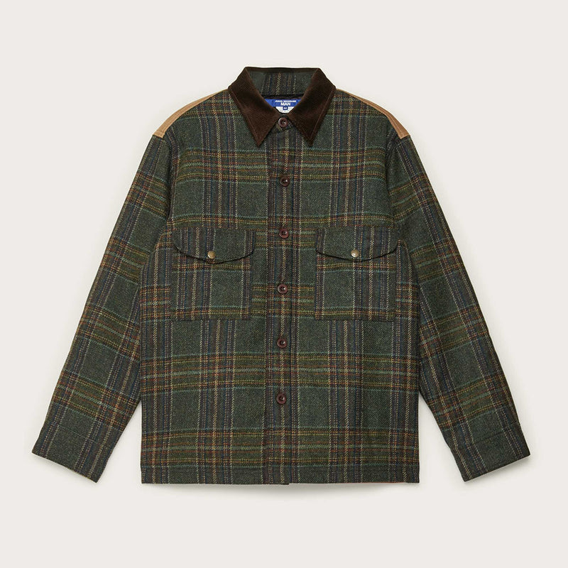 Chemise en laine et cuir filson × junya watanabe par Filson | Green black beige / (Green)