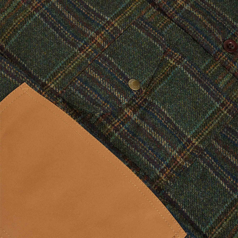 Chemise en laine et cuir filson × junya watanabe par Filson | Green black beige / (Green)