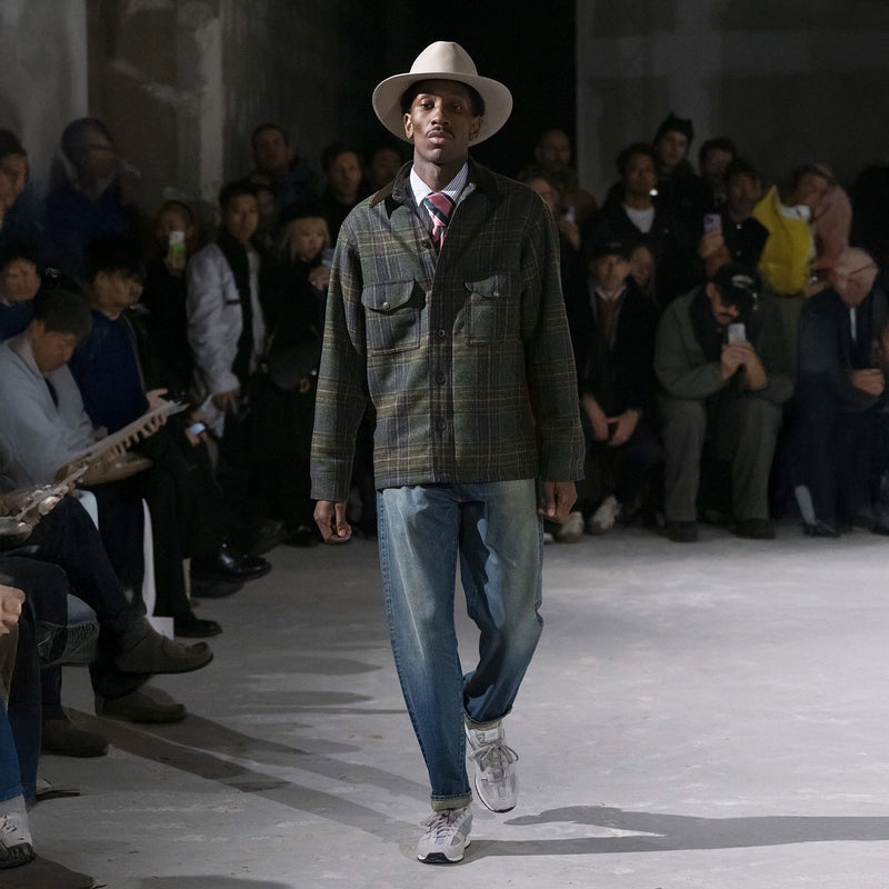 Chemise en laine et cuir filson × junya watanabe par Filson | Green black beige / (Green)