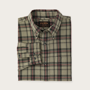 Madras button-down shirt by Filson | Olive / gravel plaid (Green)