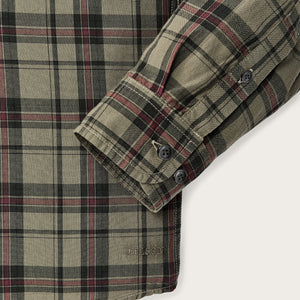 Madras button-down shirt by Filson | Olive / gravel plaid (Green)