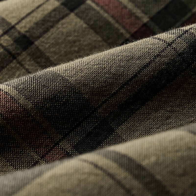 Madras button-down shirt by Filson | Olive / gravel plaid (Green)