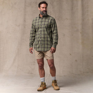 Madras button-down shirt by Filson | Olive / gravel plaid (Green)