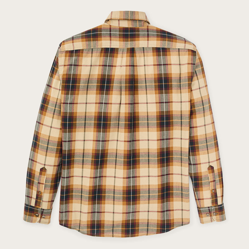 Madras button-down shirt by Filson | Tan / spruce multi (Yellow)