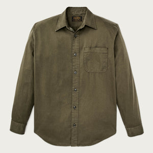 4.5-oz. twill shirt by Filson | Military olive (Green)