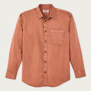 4.5-oz. twill shirt by Filson | Copper brown (Red)