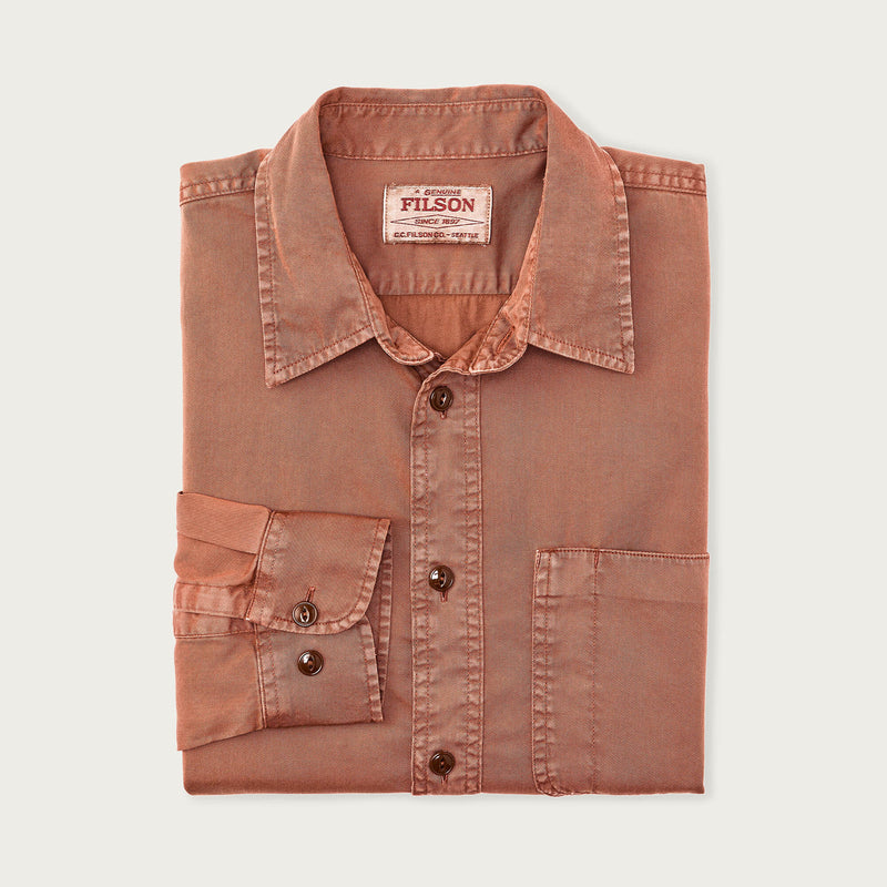 4.5-oz. twill shirt by Filson | Copper brown (Red)
