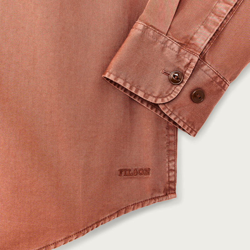 4.5-oz. twill shirt by Filson | Copper brown (Red)