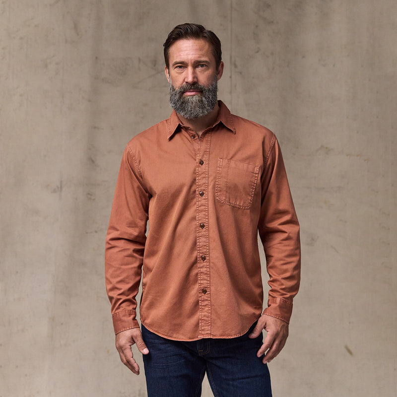 4.5-oz. twill shirt by Filson | Copper brown (Red)