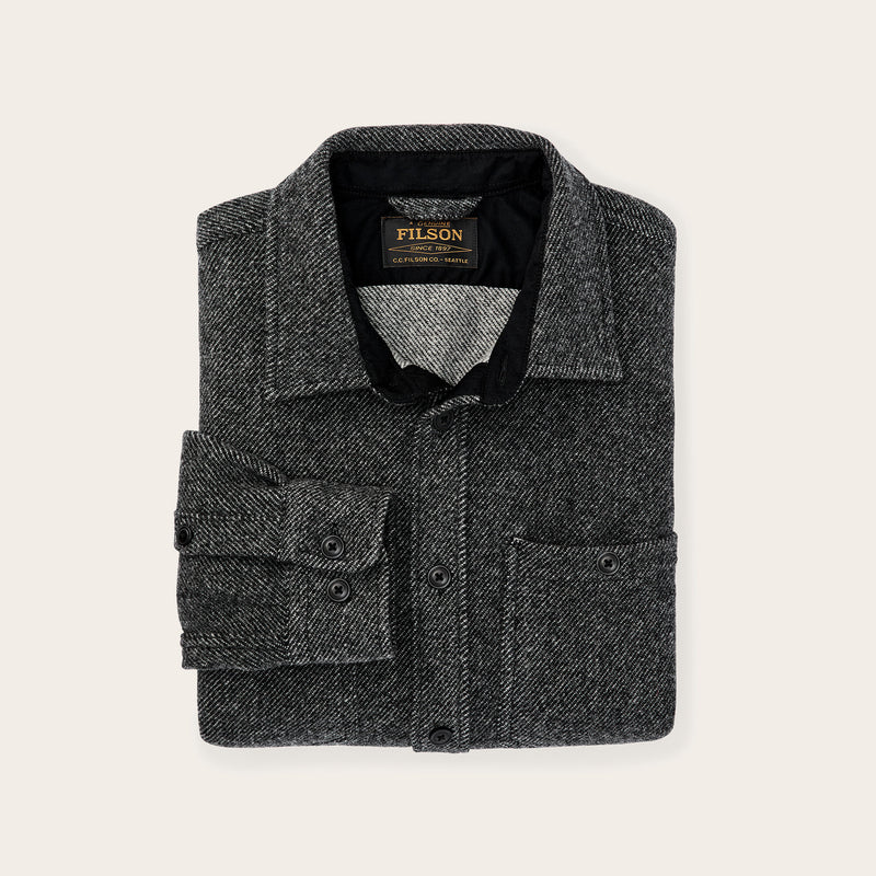 8-oz. wool guide shirt by Filson | Charcoal twill (Gray)