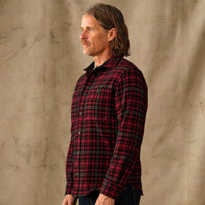8-oz. wool guide shirt by Filson | Wine / black plaid (Red)