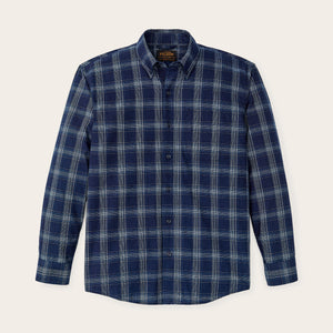 Chambray button-down shirt by Filson | Dark indigo plaid (Blue)