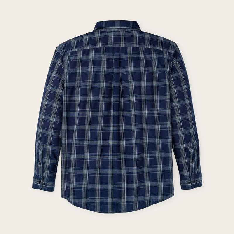 Chambray button-down shirt by Filson | Dark indigo plaid (Blue)