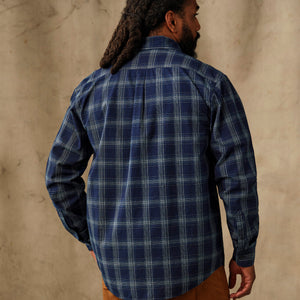 Chambray button-down shirt by Filson | Dark indigo plaid (Blue)