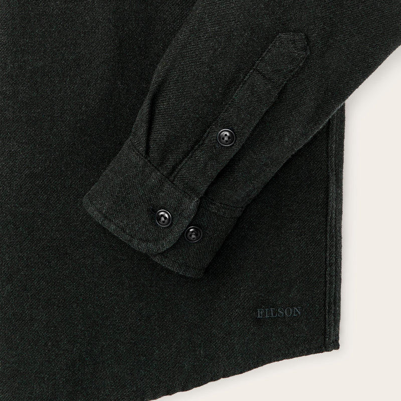 Rustic flannel shirt by Filson | Dark moss heather (Black)