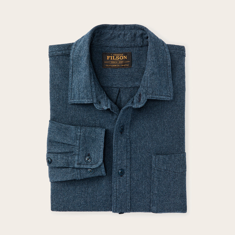 Rustic flannel shirt by Filson | Blue heather (Blue)
