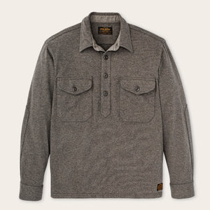 Field knit pullover shirt by Filson | Smoke heather (Brown)