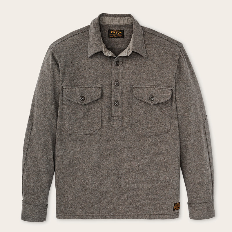Field knit pullover shirt by Filson | Smoke heather (Brown)