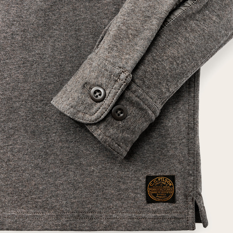 Field knit pullover shirt by Filson | Smoke heather (Brown)