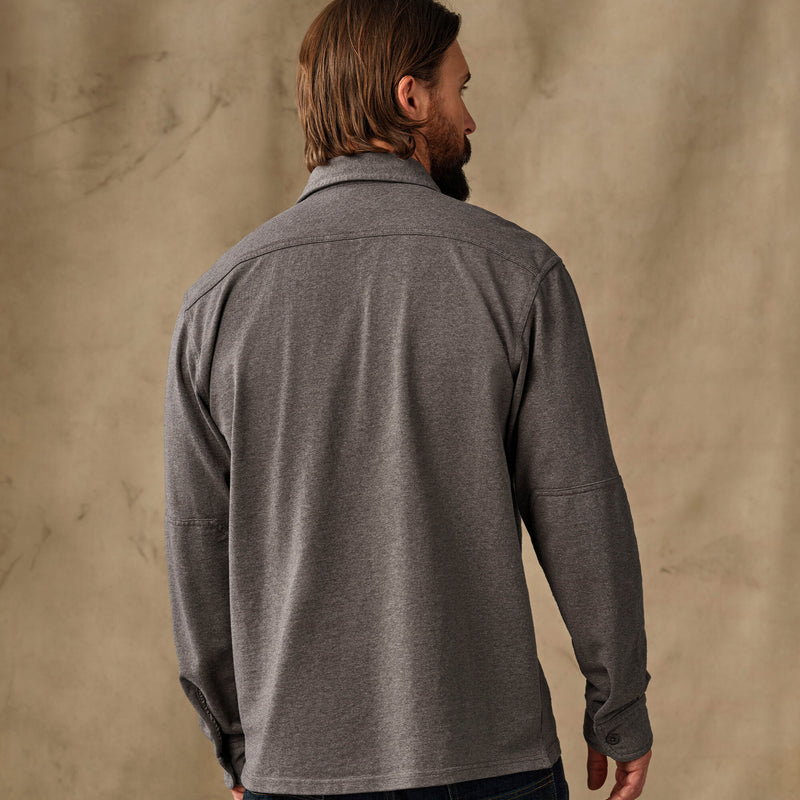 Field knit pullover shirt by Filson | Smoke heather (Brown)