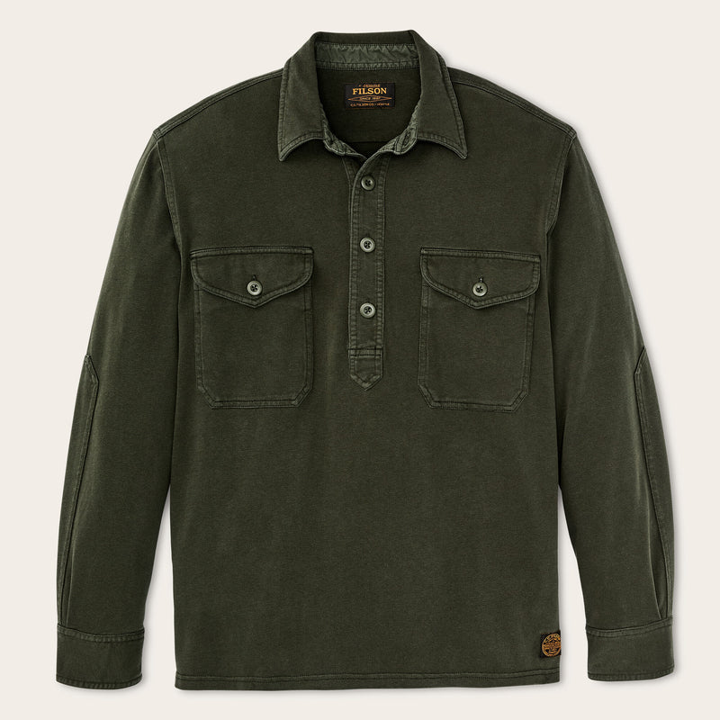 Field knit pullover shirt by Filson | Dark timber (Green)