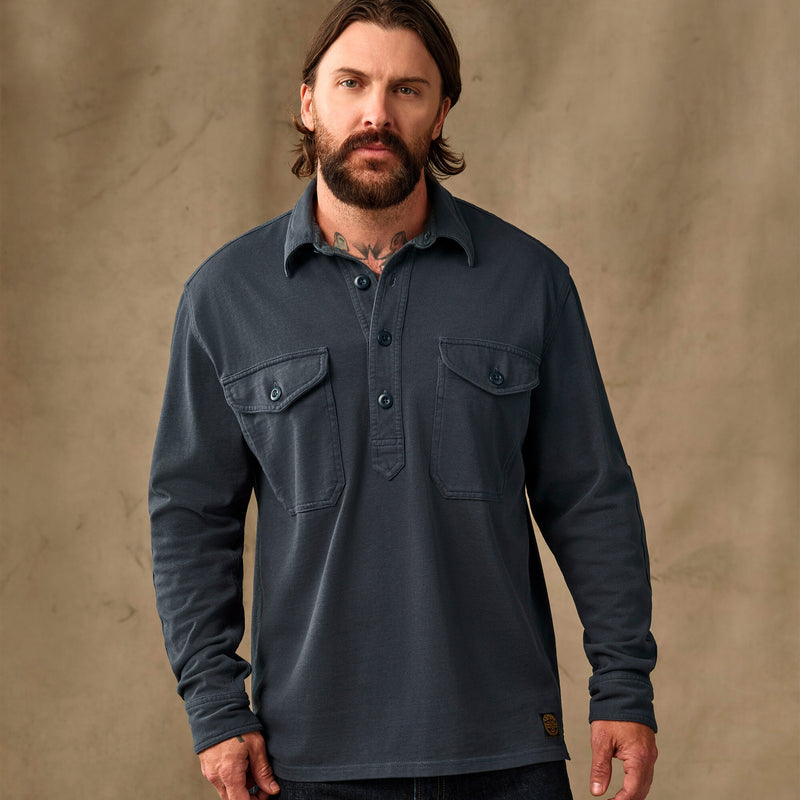 Field knit pullover shirt by Filson | Bluefin (Blue)