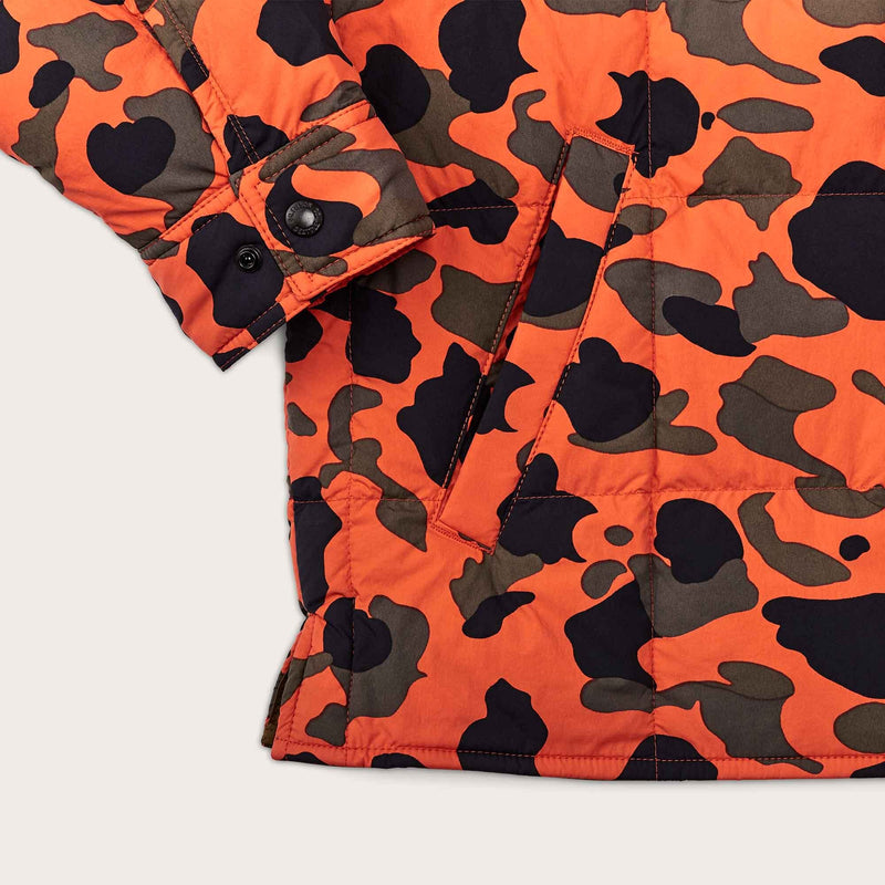 Lightweight down jac-shirt by Filson | Flame camo (Orange)