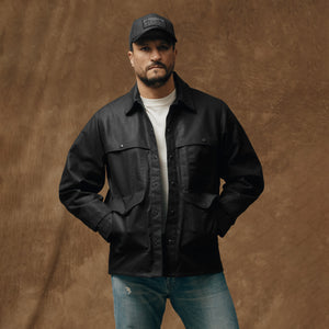 Veste cruiser en tissu tin cloth doublé par Filson | Black (Black)