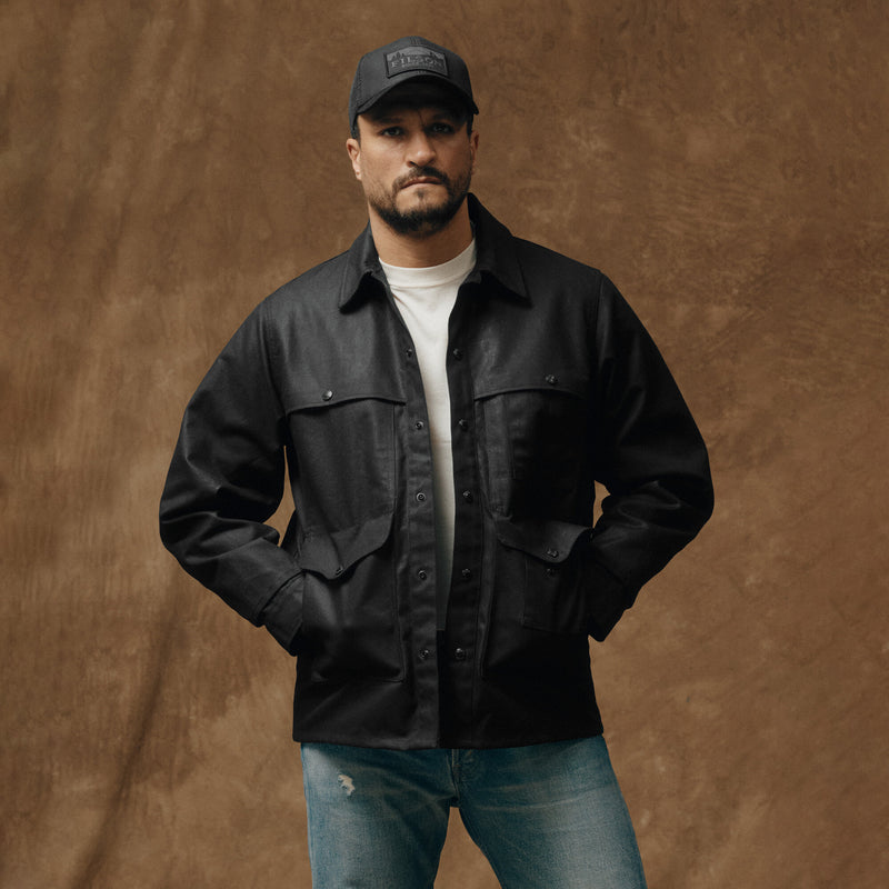 Veste cruiser en tissu tin cloth doublé par Filson | Black (Black)